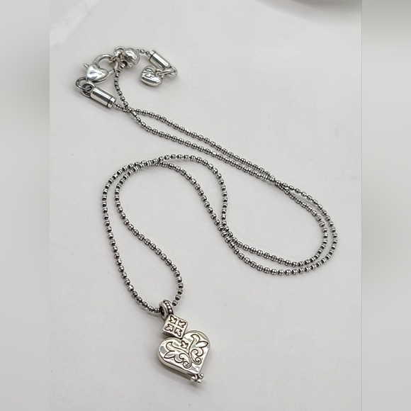 $56 Brighton "Maharani" Petite Faceted Swarovski Heart Pendant! Reversible ❤️ - Picture 6 of 10